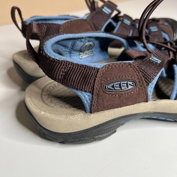 KEEN Newport H2 Women’s 7.5 Brown Blue Waterproof Hiking Sandals Made in Mexico - Picture 6 of 6